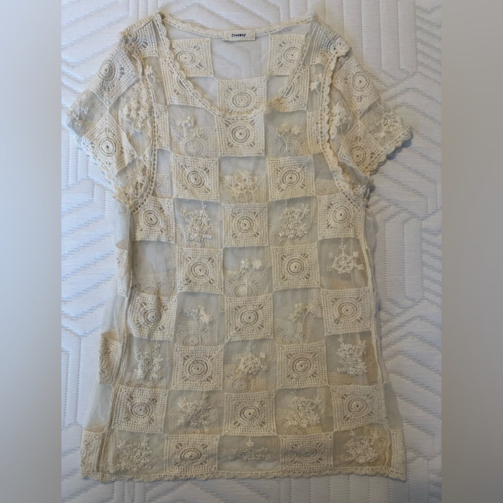 Freeway By Anthropologie Cottage Core Lace Top